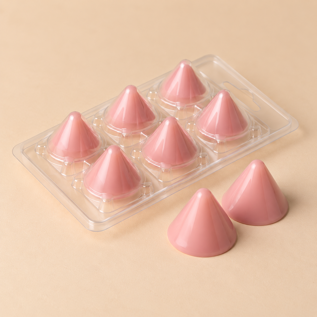 Wax Melt Moulds - 10 pc Clamshell Packing - DIAMONDS