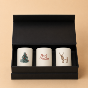 Urban XS - Blanco crema mate - Set de regalo en caja negra - Navidad vintage