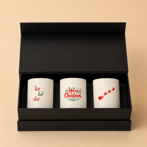 Urban XS - Blanco crema mate - Set de regalo en caja negra - Rojo y verde
