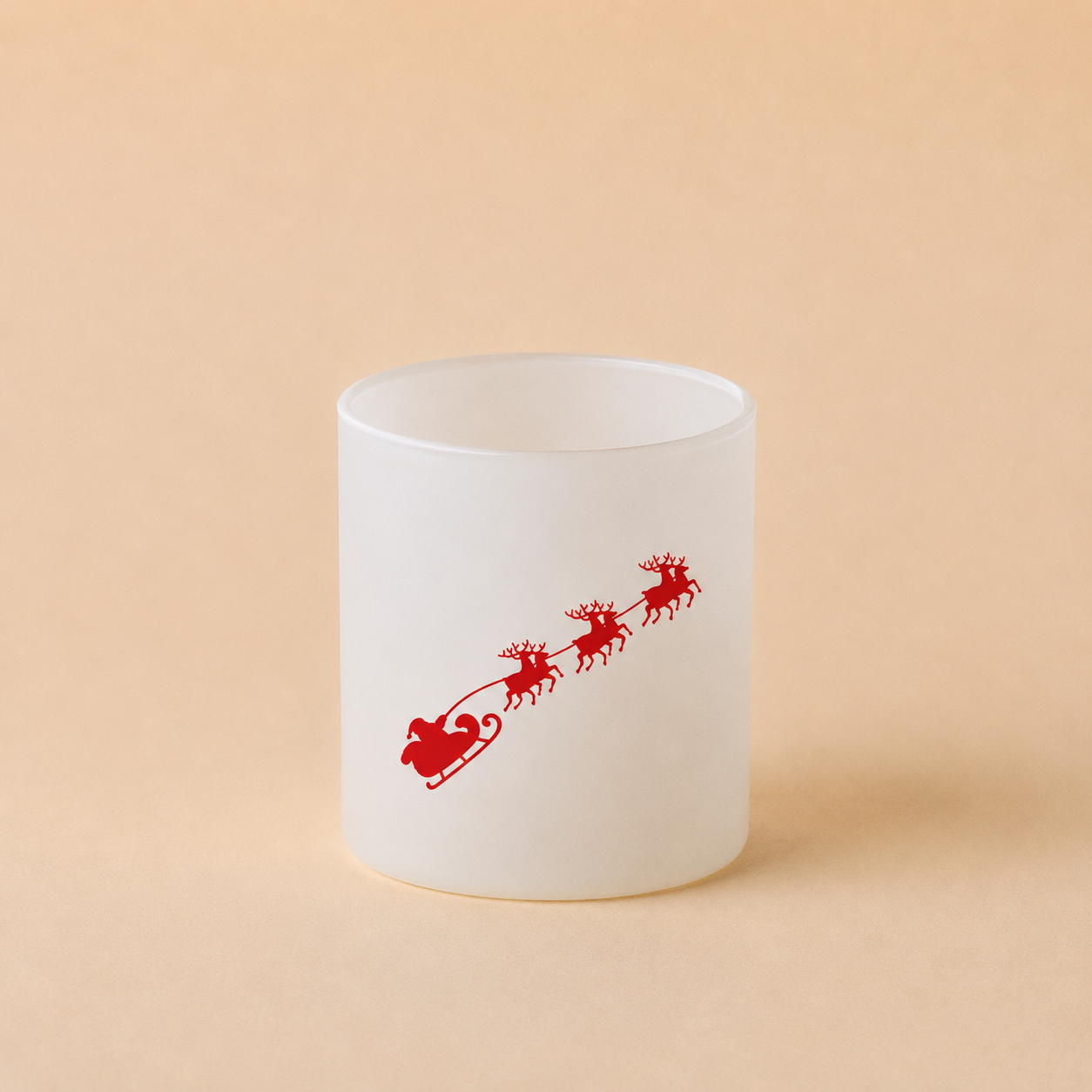Urban XS - Blanc crème mat - Rouge Père Noël et rennes