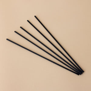Dunne diffuserrietjes 3 mm - Zwart - 16 stuks